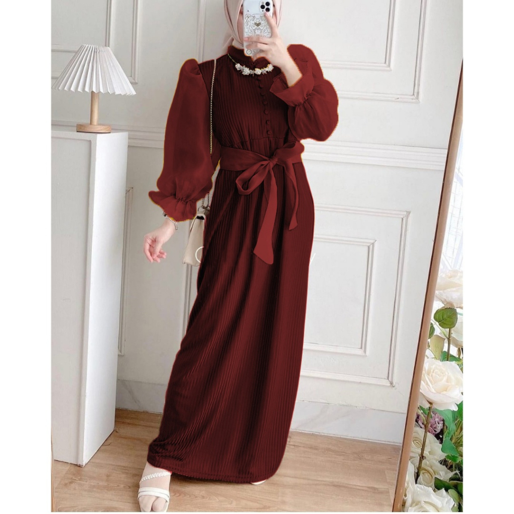 (DI JAMIN REALPICT) PAKAIAN MUSLIM WANITA DRESS GAMIS / GAMIS PESTA MEWAH ELEGAN/GAMIS FASHION MODERN TERBARU/BAJU PESTA WANITA MUSLIM / PAKAIAN WANIT /BAJU WANITA/GAMIS MUSLIMAH/VOVIENITA