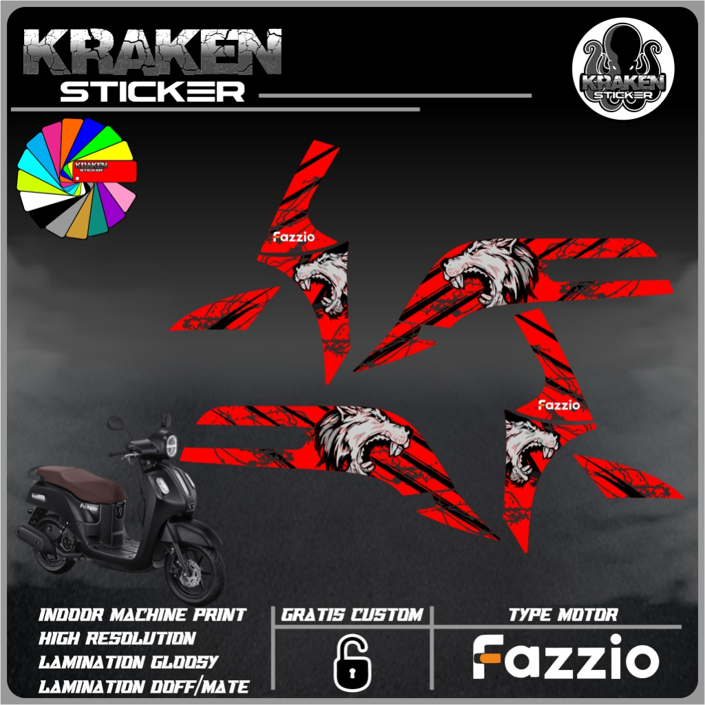 Stiker Striping FAZIO Striping List Variasi YAMAHA FAZIO code 01