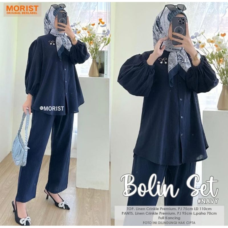 Set Setelan Wanita Rayon Polos Original Morist [Bilon Bolin Ceril Tipsa Lowis]