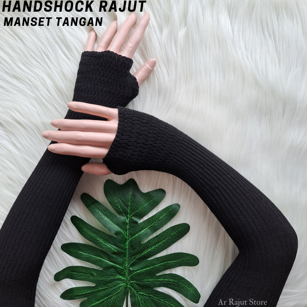 Handsock Tangan Jempol/ Manset Tangan Rajut Wanita