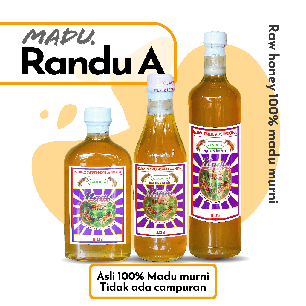 

Madu Randu A - Madu Seribu Bunga Madu Asli 100% Madu Murni Raw Honey