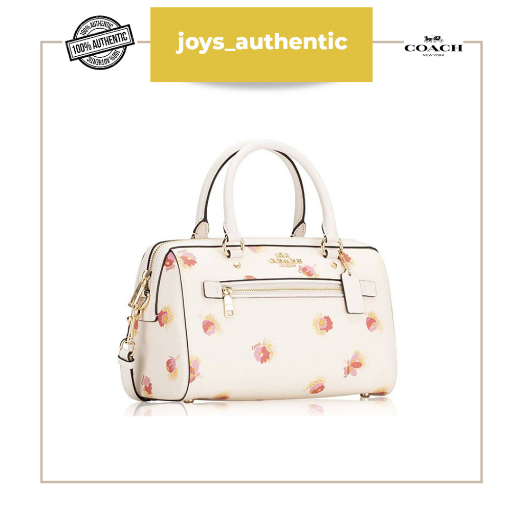 Tas Wanita Coach Rowan Pop Floral Chalk Multi Woman Bag Authentic Original