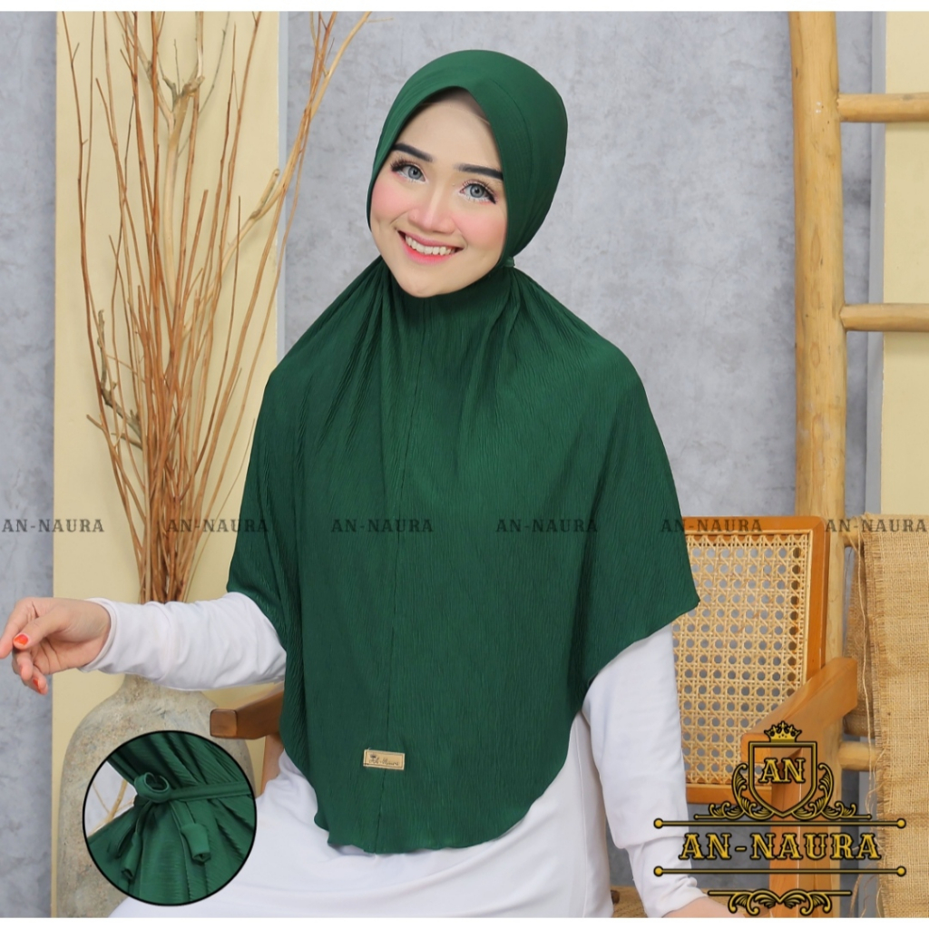 TERPOPULER Sakira Jilbab jumbo jersey - hijaujumbo plisket smoke - kerudung jumbo jersey smok -