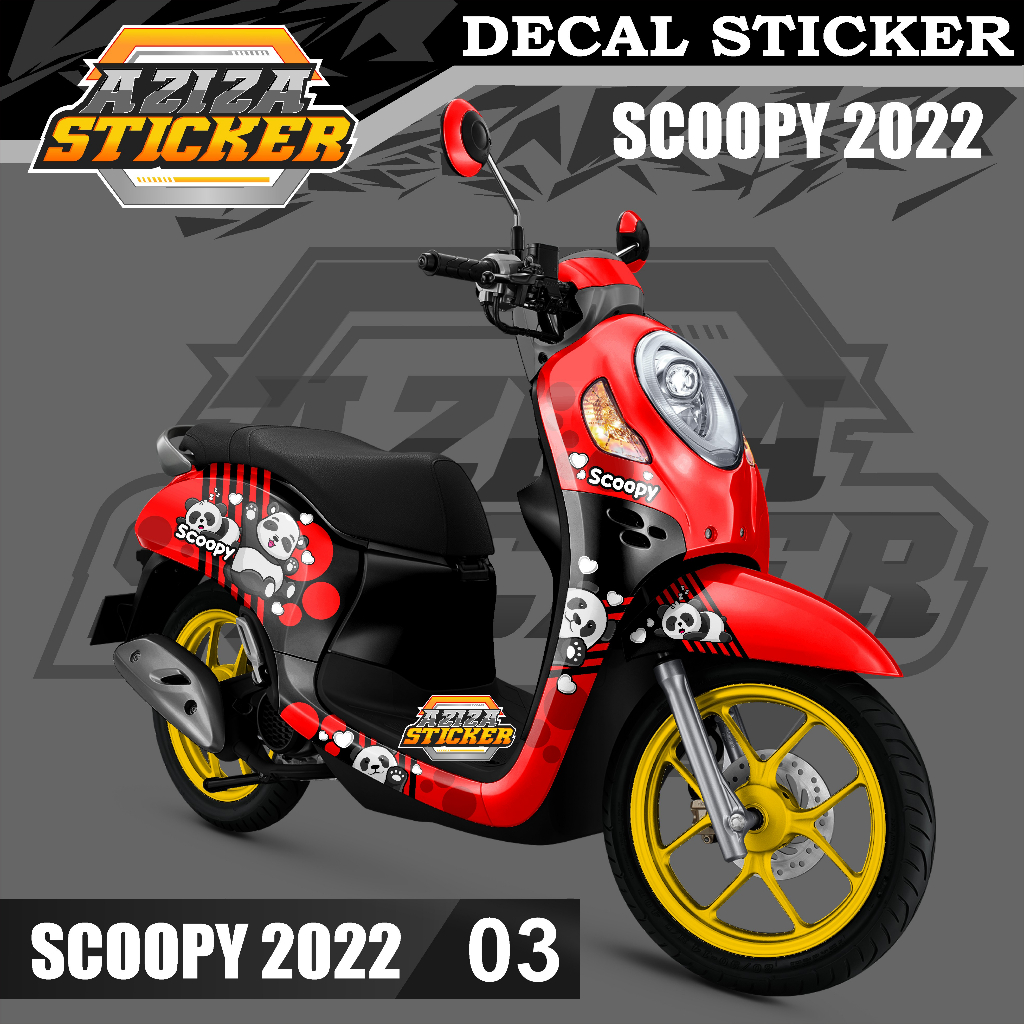 Aziza Sticker - Decal Stiker Scoopy Full body 2021 2022 - Dekal Stiker Scoopy yang lagi viral desain
