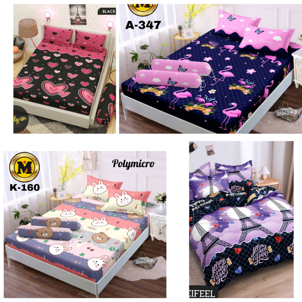 Sprei Aesthetic Premium Homemade 180x200 160x200 120x200 90x200 Gratis Sarung Bantal dan Guling