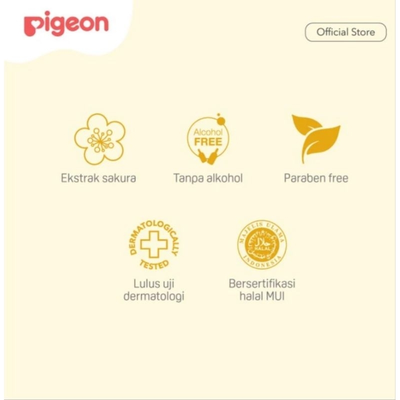 Pigeon baby wipes Sakura 50's. / Tisu basah Pigeon Tissu basah Wet Tissue isi 50