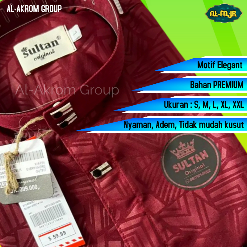 Kemeja Koko Pria PREMIUM Sultan Embos Anak dan Dewasa