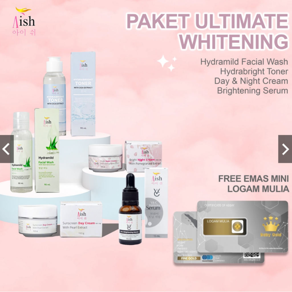 AISH SKINCARE (HEMAT) PAKET ULTIMATE BRIGHTENING UNTUK MEMUTIHKAN