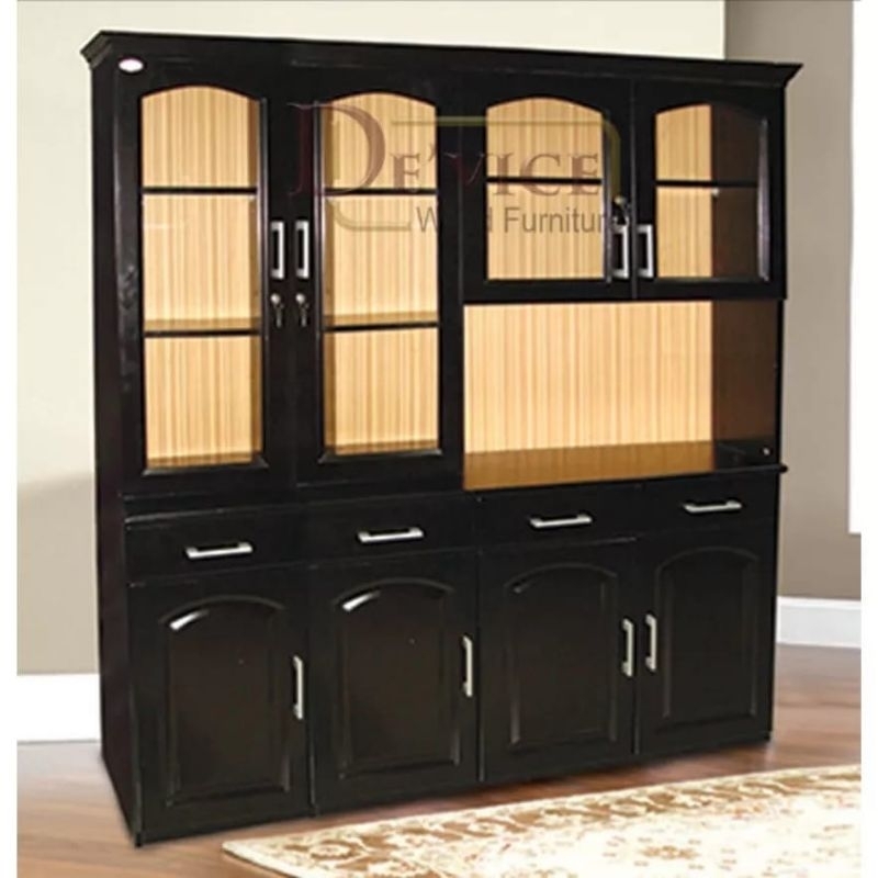 Lemari Dapur Kayu 4 Pintu - Sayur - Piring - Kitchen Set Device