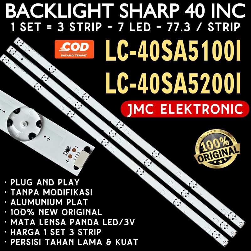 BACKLIGHT SHARP LC-40SA5100i LC-40SA5200i LC-40SA5100 LC-40SA5200 LC40SA5100i LC40SA5200i LC40SA5100 LC40SA5200 RUNTKB620WJZZ_40