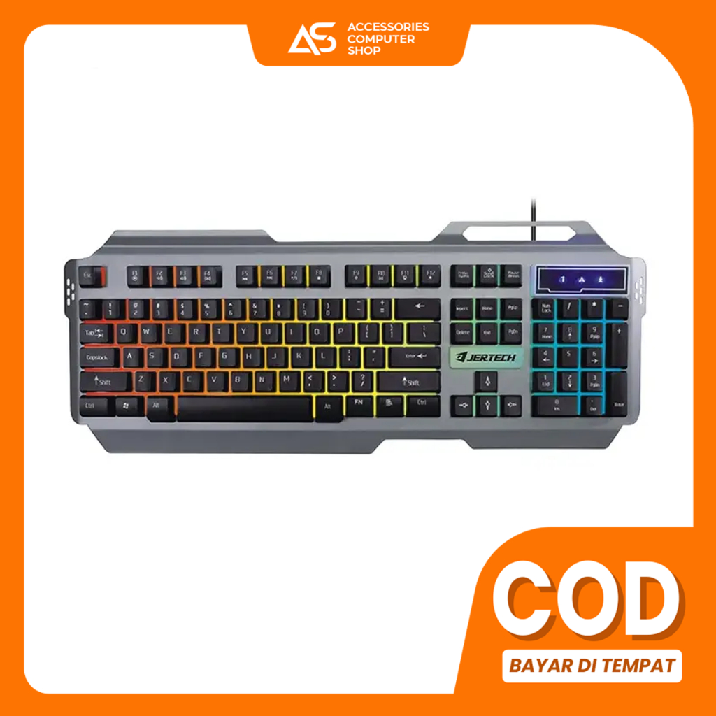 Keyboard Gaming Jertech K909 With LED Backlight Full Size