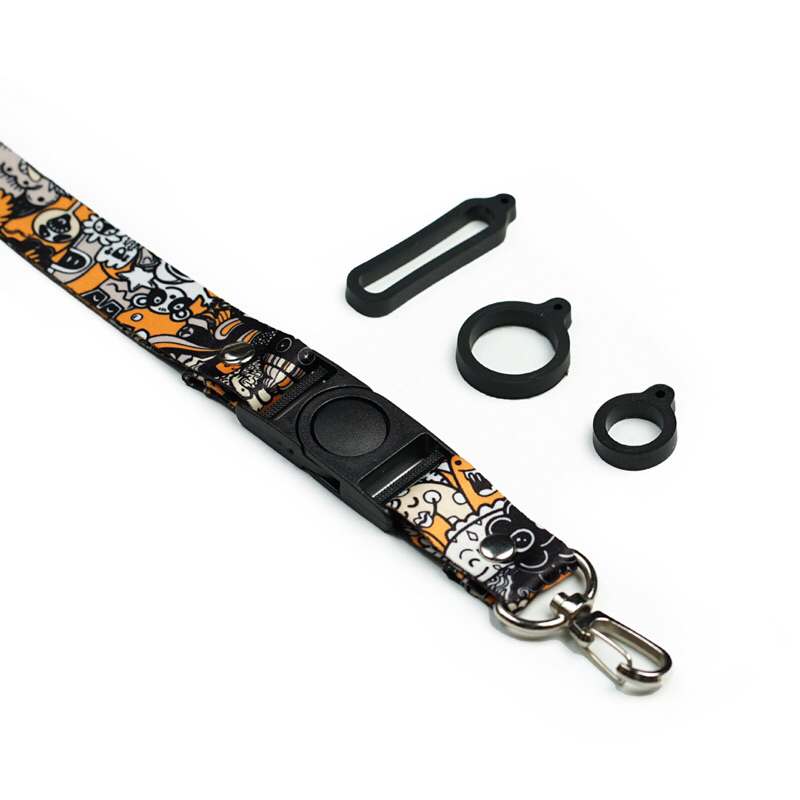 

Lanyard Exclusive Motif Doodle - Free 3 Karet O Ring Plus Kait Hp