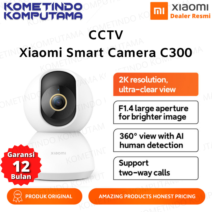 Xiaomi CCTV Smart Camera C300 360° 2K Ultra-clear 3MP IP Cam - Garansi Resmi ORIGINAL 100%