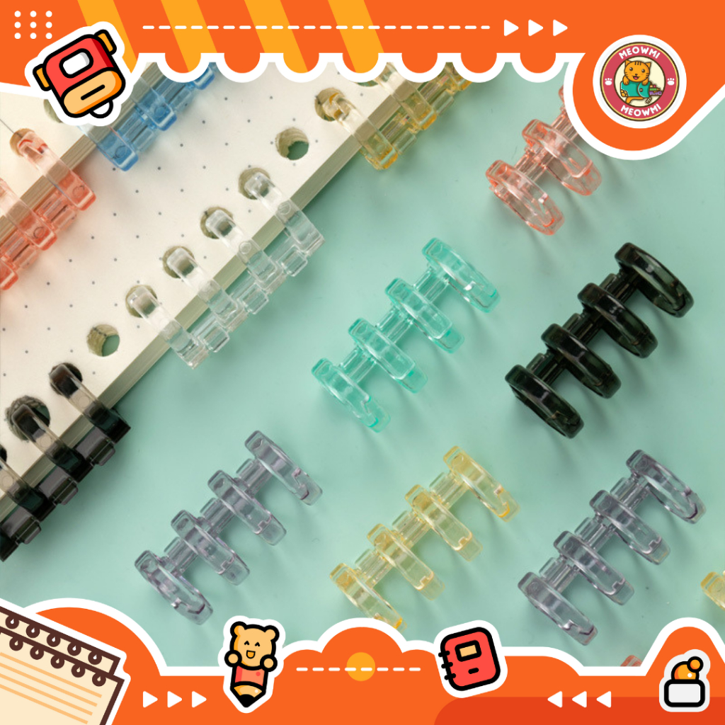 

Ring Binding Loose Leaf DIY 4 Buckles Transparan CB0020