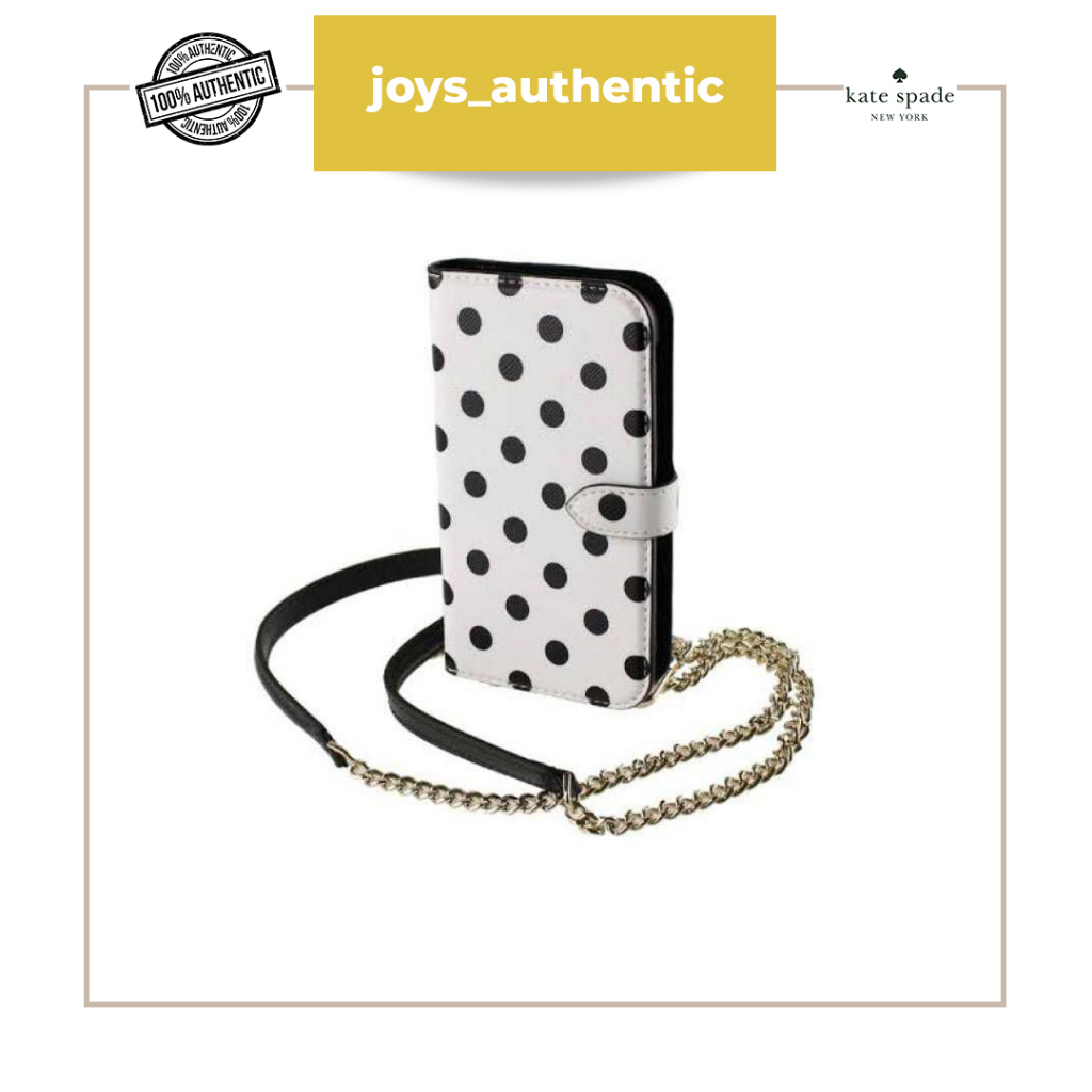 Casing Handphone Wanita Kate Spade Phone Case On Crossbody Chain Dot Magnetic Polio - 12 Pro Woman P