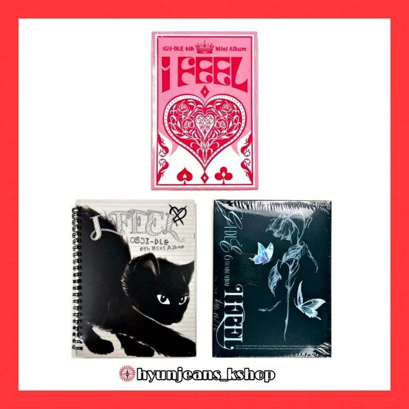 [READY SEALED] (G)I-DLE The 6th Mini Album - I FEEL : QUEENCARD (Photobook : Cat, Butterfly, Queen C