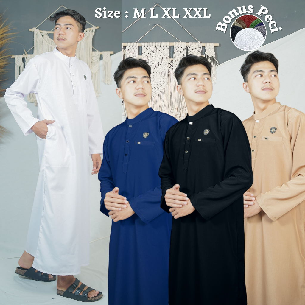 Jubah ABU HASAN pria laki laki/gamis laki laki dewasa model terbaru/jubah BY FAMILY MUSLIM