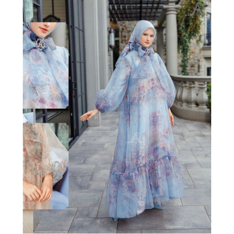 organza silk motif / kain organza / kain kaca organza / kain organza polos