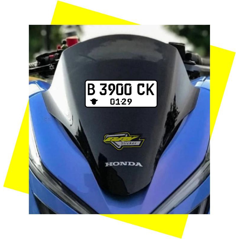 stiker no plat visor / STIKER PLAT NOMER VISOR