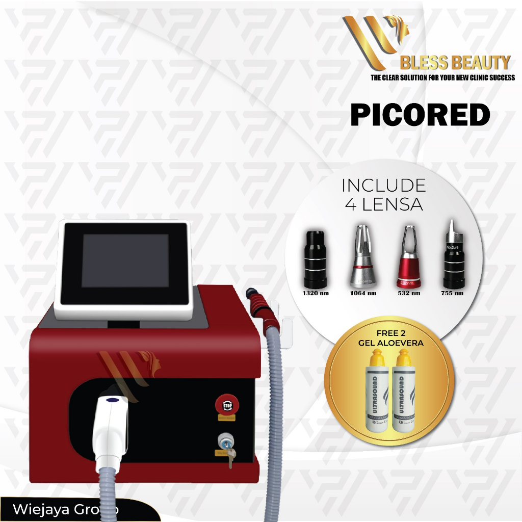 Laser Pico Nd:YAG PICORED | Alat Laser Klinik | Remove Tato & Flek | 4 Lensa