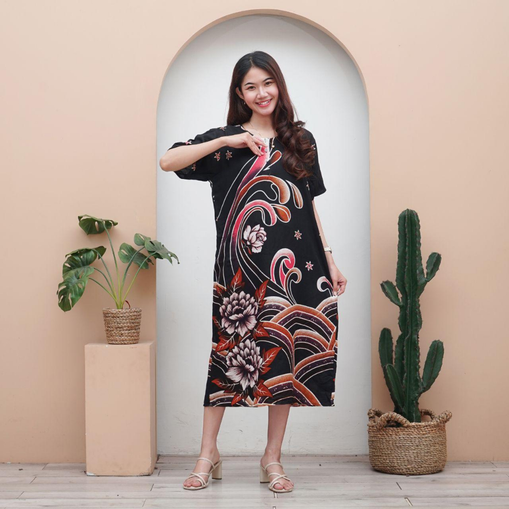 Daster batik NOVARIA daster murah batik busui rayon halus (HD-4850) terlaris