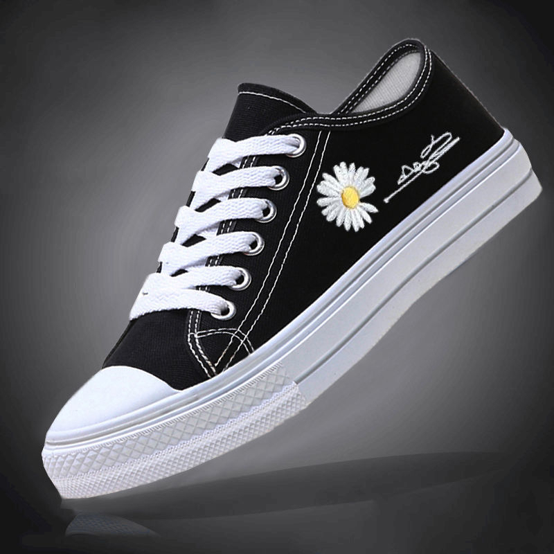 Sepatu Kanvas Wanita Korea Sport Shoes Sepatu Sneakers Casual Wanita Shoes Bunga