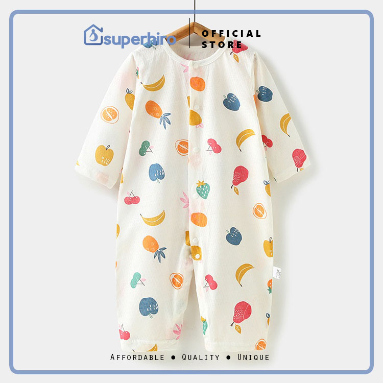 Baju Bayi Newborn jumpsuit Lengan Panjang 0-12 Bulan motif lucu