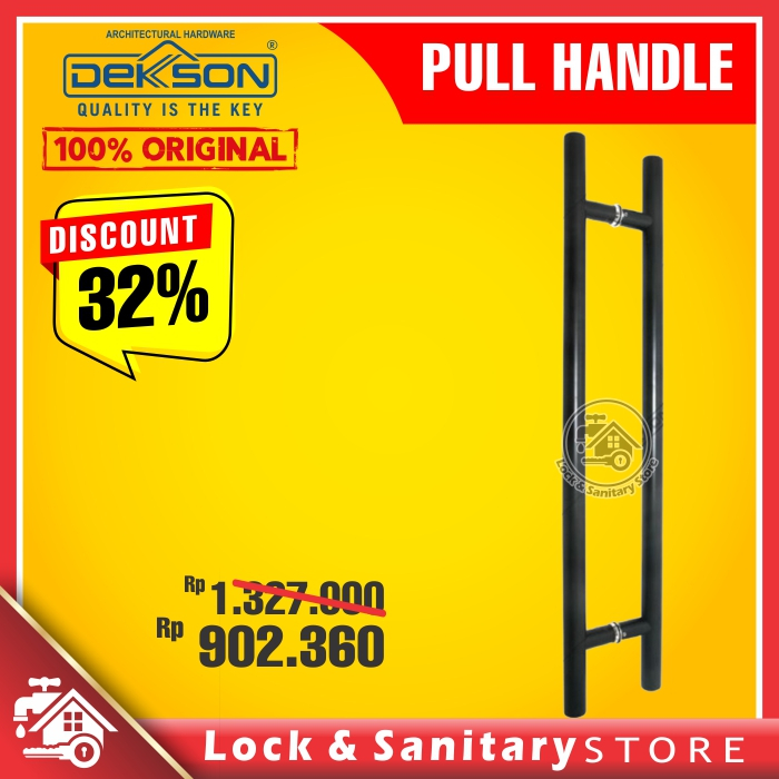 Pull Handle Dekson Dekkson PH DL802 32x800x600 Matt Black Handle Pintu Kupu Tarung Tarikan Pintu