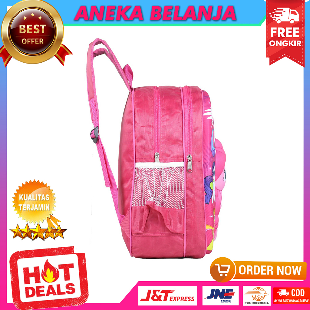 Tas Sekolah Anak Perempuan Lucu Karakter Pony 3D Kekinian Ransel Anak Cewek TK SD SMP Terbaru Bahan Kuat Tebal Tas Anak Perempuan Trendy Harga Murah Kualitas Import