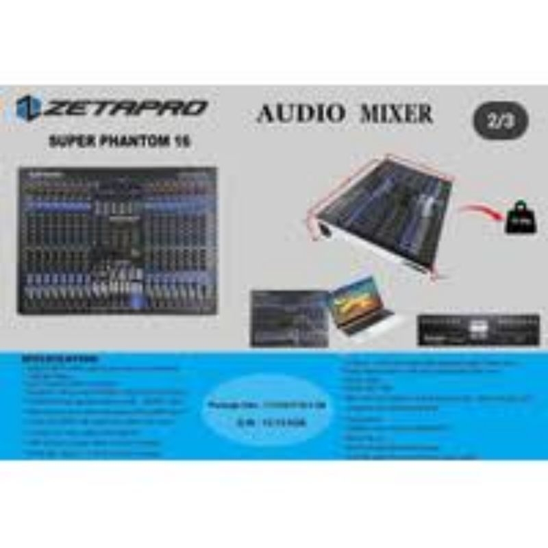 ZETAPRO SUPER PHANTOM 16 CHANEL MIXER ORIGINAL