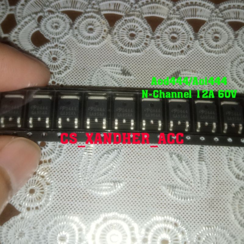 Fet N-Chennel Ic SMD Aod/Aoi444 12A 60V Untuk Psu Polytron Dll.