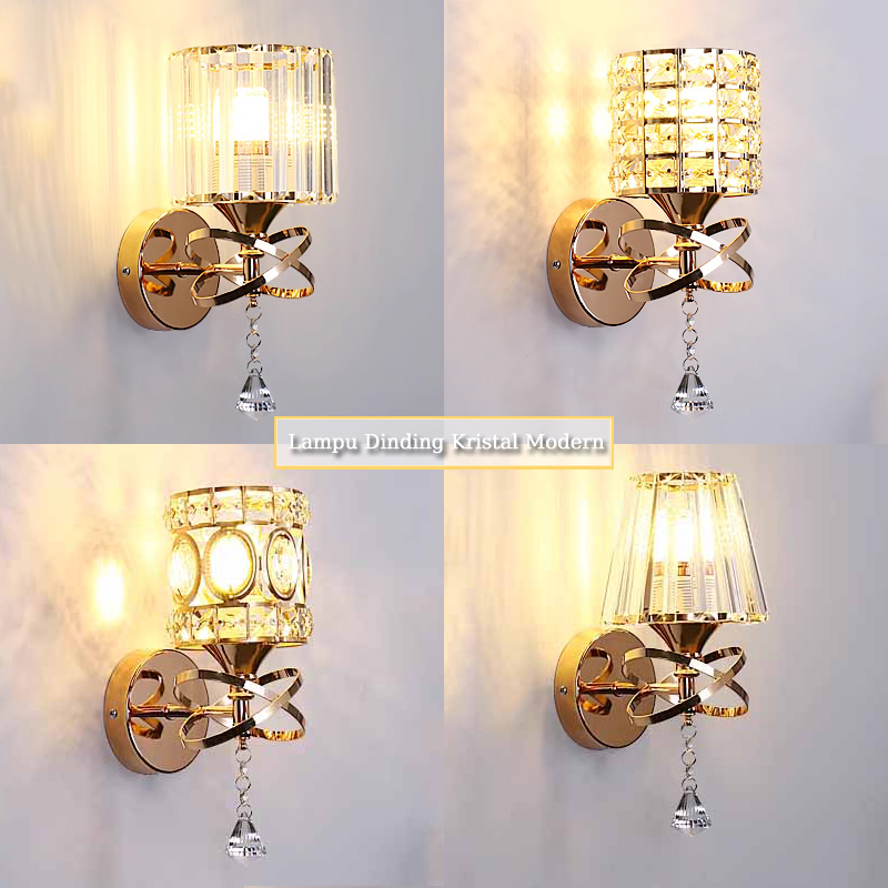 LansungProses- Lampu Hias Dinding Kamar Tidur Ruang Tamu Kamar Teras Minimalis Lampu Gantung Kristal