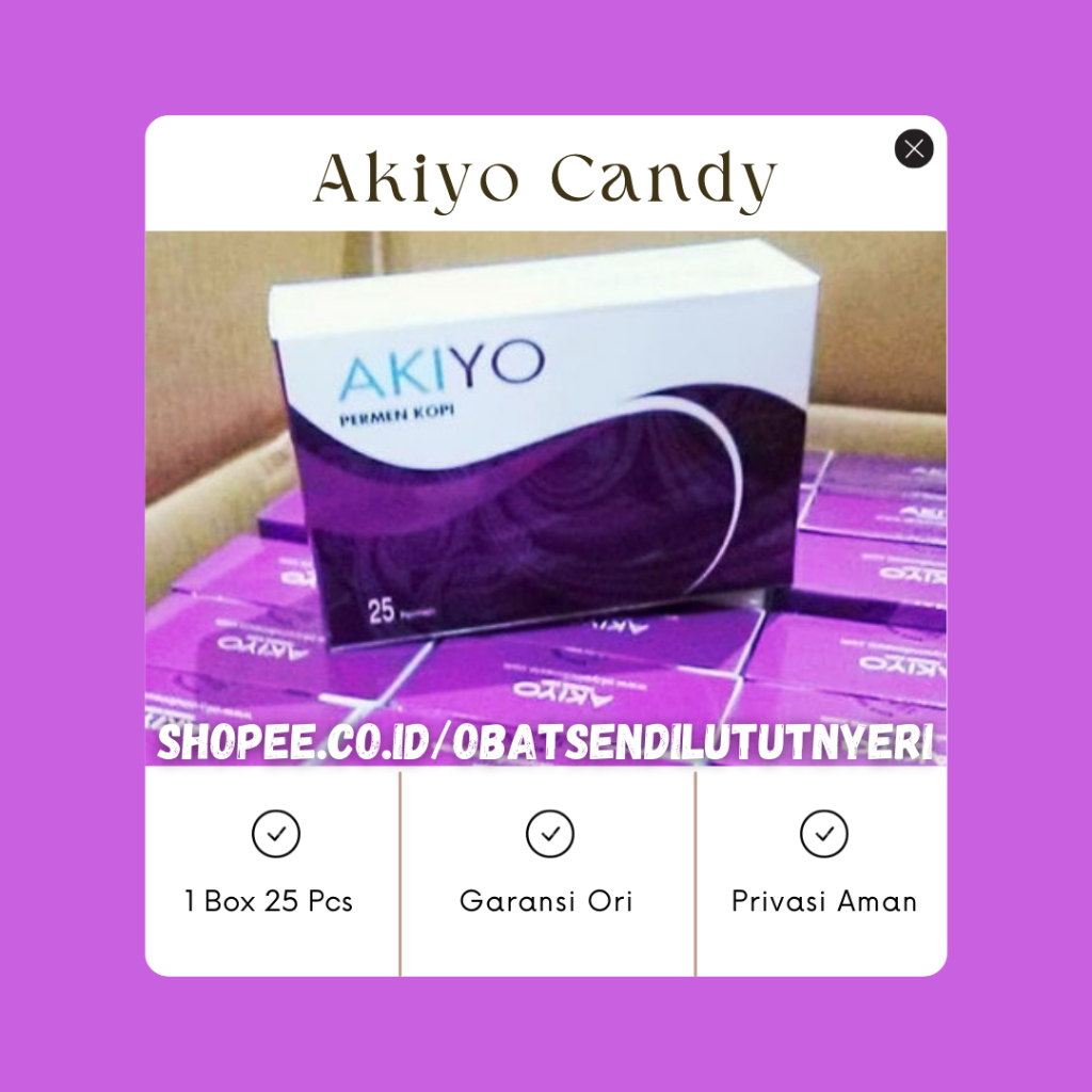 Cod Permen Akiyo Candy Untuk Wanita dan Pria Original 1 Pcs - Ecer ASLI BPOM KUAT AMPUH