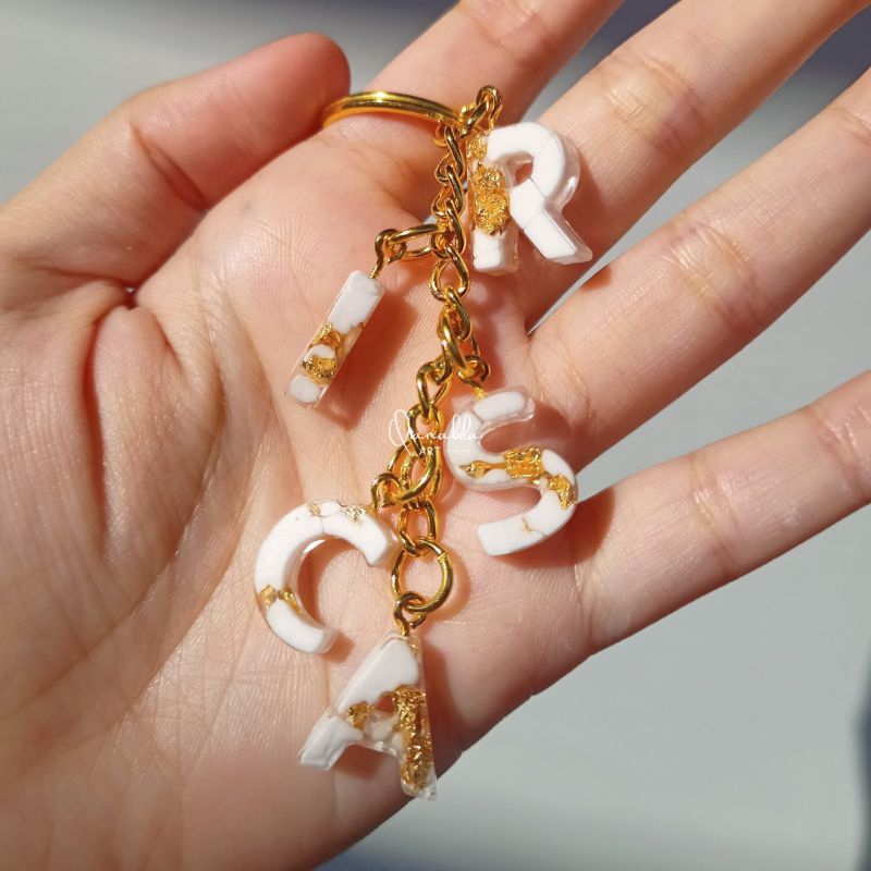 Gantungan Kunci Nama Custom Free Request Warna