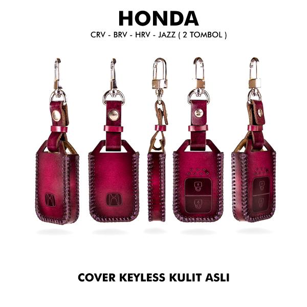 Keyless Cover Honda Leather Untuk Type Mobil Crv /Hrv / Brv / Brio / Jazz / Free Grafir Nama