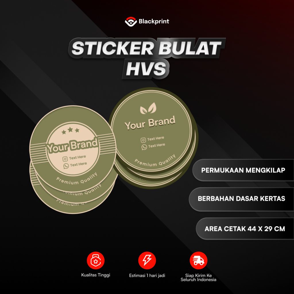 

Cetak Stiker Label Bulat HVS / Stiker kustom bulat Murah / Stiker Toples Makanan