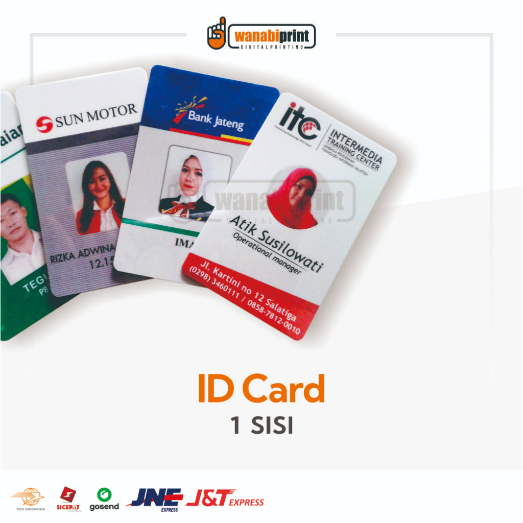 

Id Card Custom Name Tag Member PVC Holder NCT Kartu Nama Karyawan PNS Cetak Standart