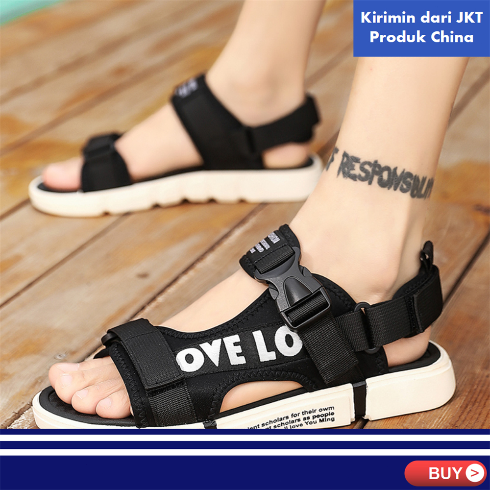 【COD &amp; Barang ready】Sandal gunung pria Import Anti Slip sol Tidak Licin Tali Yang Bisa Dilepas Sendals slide casual Traveling outdoor Style Size 39-44