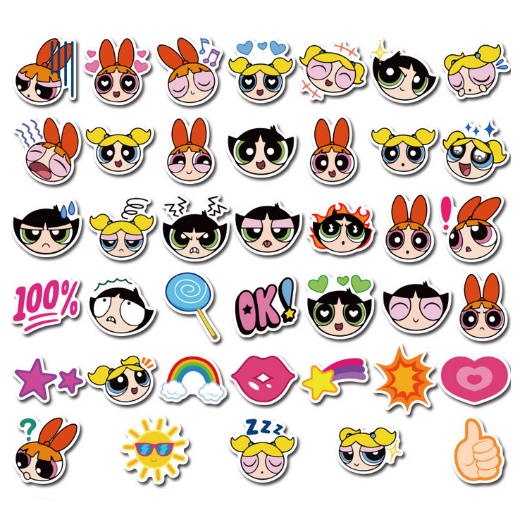 A41 STICKER 10PCS (POWER PUFF GIRLS) anti air notebook scrapbook label tempel motif kartun superhero super hero unik lucu atk alat tulis kantor murah viral termurah kartun komputer leptop handphone hp smartphone koper laptop tembok kulkas disney anime