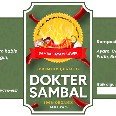 

Sambel Ayam Suwir 140gr Dokter Sambal cabe pedas bawang putih sambal murah sambel enak praktis halal