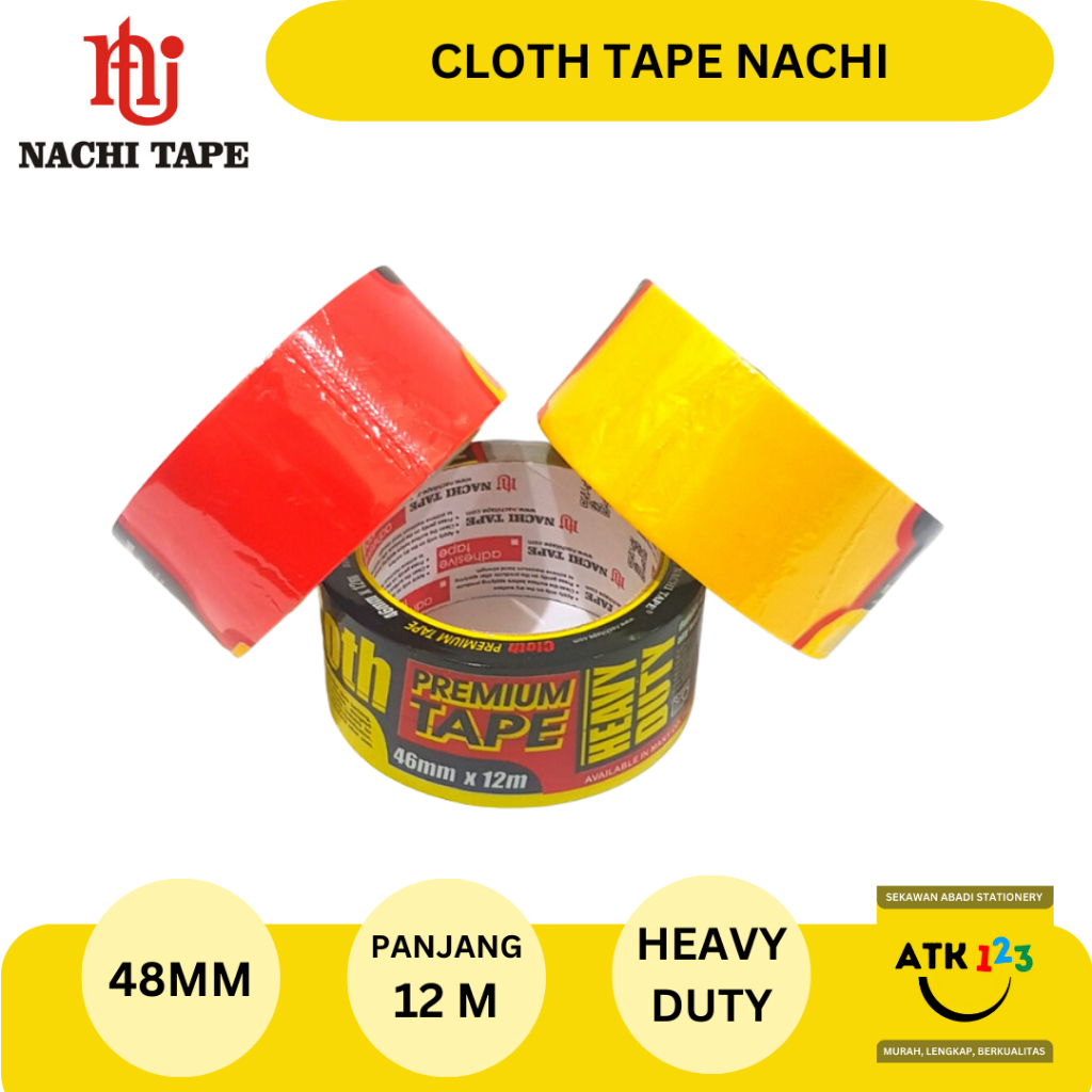 Cloth Premium Tape / Lakban Kain 46mm x 12m Merk Nachi