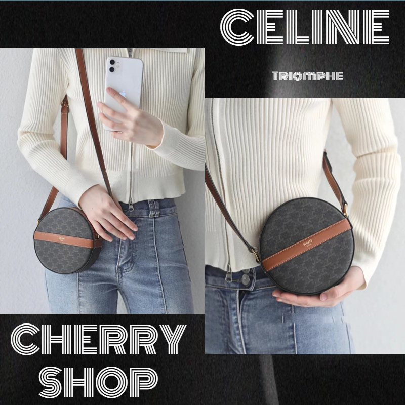 ✨100% authentic Celine Triomphe Coin Purse BAG Tas Wanita/Messenger/Tas Bahu