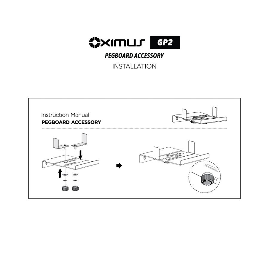 Aksesories Papan berlubang Pegboard DIY untuk GP series Oximus GP2