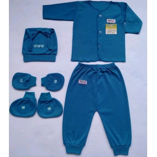 Set Baju  Bayi Baru Lahir Lengan Panjang +Topi STK Newborn