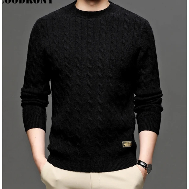 kaos sweater rajut  premium tebal kable pria&amp;wanita