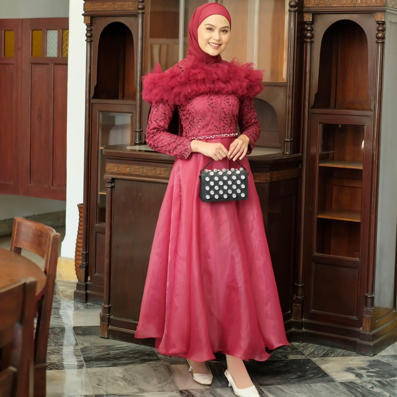 Baju Lebaran FNDLABELS Bambi Dress Baju Pesta Premium Mom And Kids Baju Pesta Ibu dan Anak , Couple 