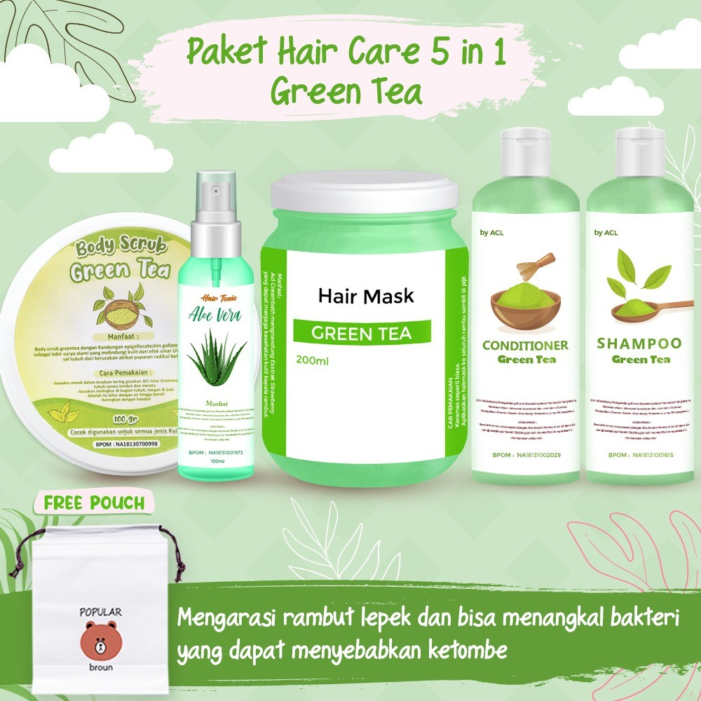 [BPOM] PAKET HAIR CARE 5 IN1/PAKET HEMAT HAIR CARE/HAMPERS HAIR MASK FREE POUCH