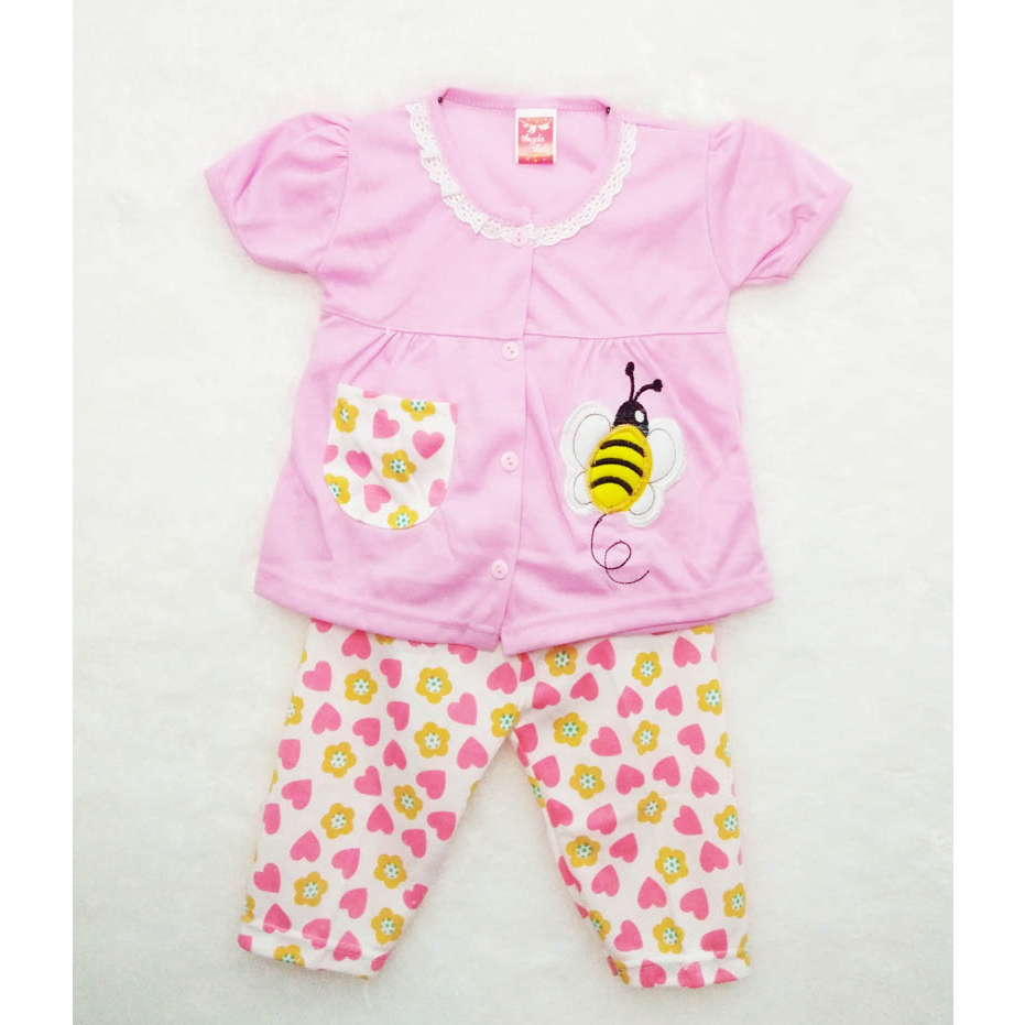 [ Y021] Baju Bayi Perempuan / Piyama Bayi Perempuan Setelan Panjang Yeiko motif swan usia 3-12 bln