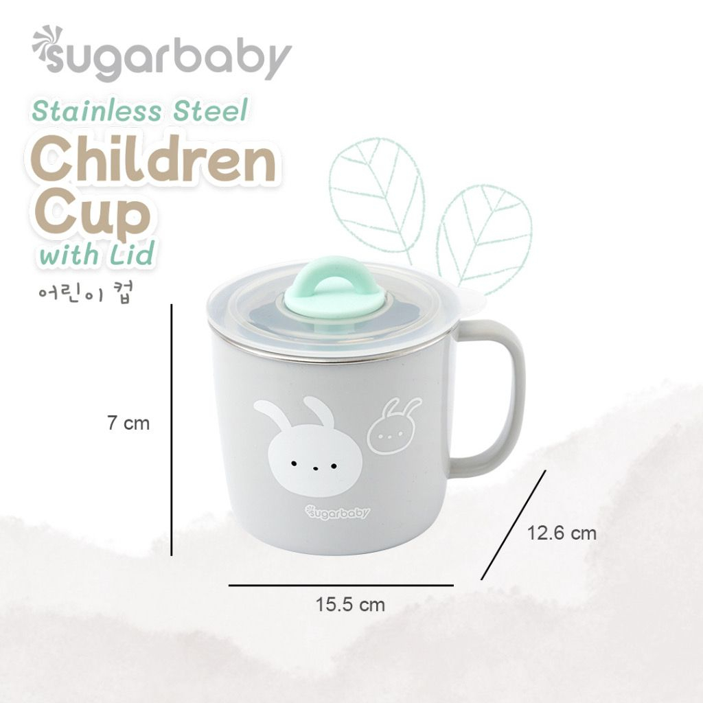 Sugar Baby Children Cup with Lid/ Sugarbaby Gelas Minum stainless steel Anak/Gelas Minum Anak