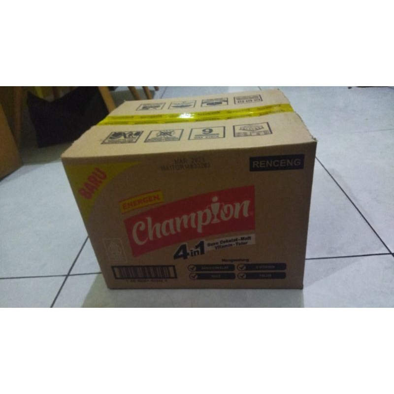 

PROMO ENERGEN Champion Cokelat 1 karton isi 12 renceng/isi 12 renceng/EXP MARET 2025